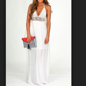 White Crochet Maxi NWT